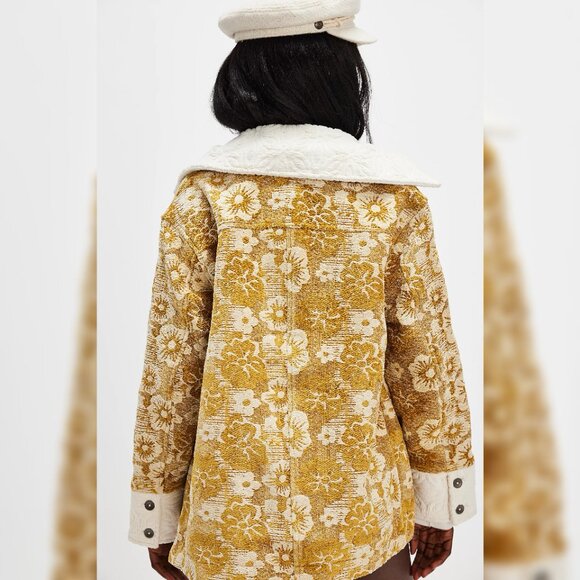 Free People Sabrina Tapestry Jacket XS 2 Women's Winter Floral Coat NEW 45162 - Picture 2 of 7